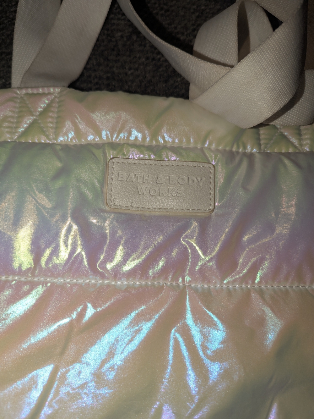 Bath & Body Works Iridescent Pastel Tote - Soft Rainbow Sheen